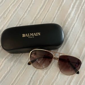 Balmain gold framed visors